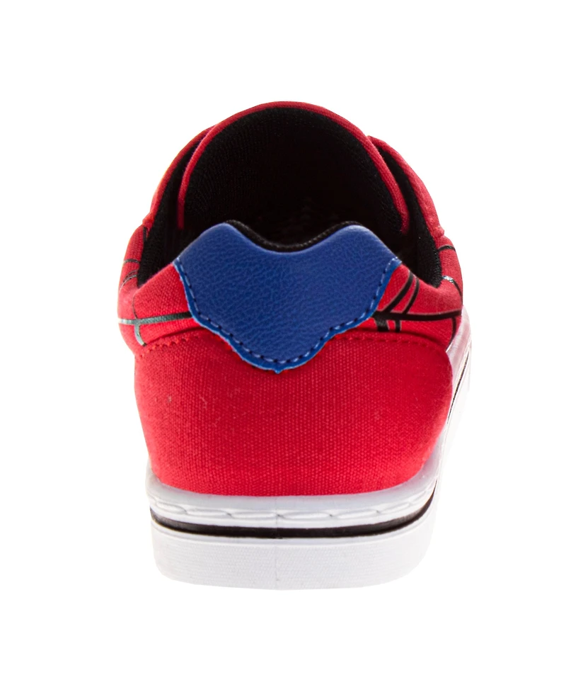 Spider-Man Little and Big Boys Lace Up Canvas Sneakers