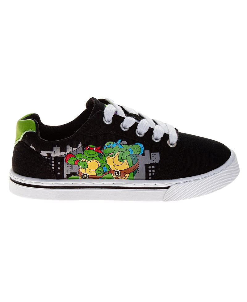 Nickelodeon Little and Big Boys Teenage Mutant Ninja Turtles Lace Up Canvas Sneakers