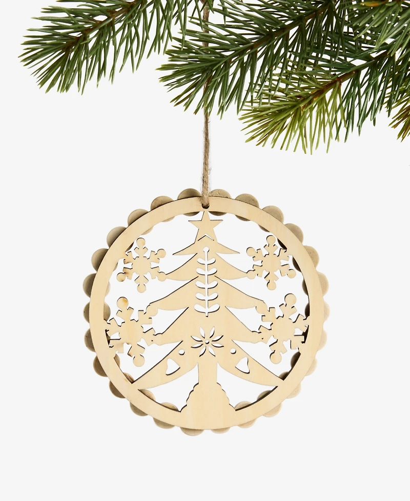 Holiday Lane Nordic Wonderland Wooden Tree Ornament, Macy's Exclusive