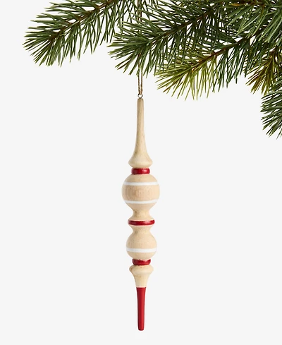 Holiday Lane Nordic Wonderland Wood Finial Ornament, Macy's Exclusive