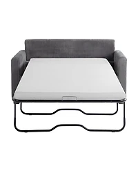 Serta 53.3" Corduroy Danson Convertible Loveseat with Charging Port