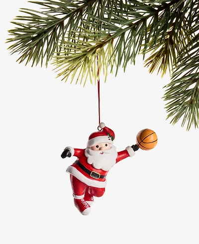 Holiday Lane Sports Basketball Santa Ornament, Macy's Exclusive
