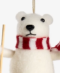 Holiday Lane Tiny Tidings Skiing Bear Ornament, Macy's Exclusive