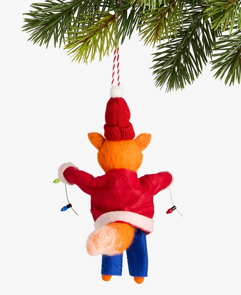 Holiday Lane Tiny Tidings Fabric Fox Ornament, Macy's Exclusive