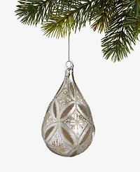 Holiday Lane Blessed Gold-Tone Glass Drop Ornament, Macy's Exclusive