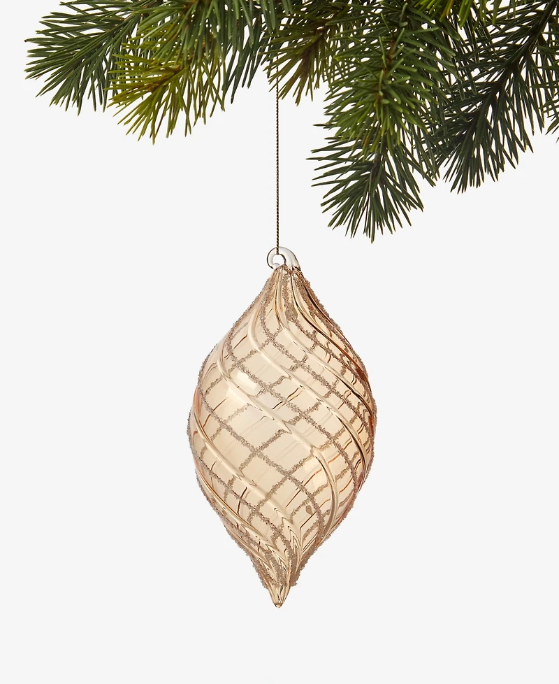 Holiday Lane Berry Tones Glass Drop Twist Ornament, Macy's Exclusive