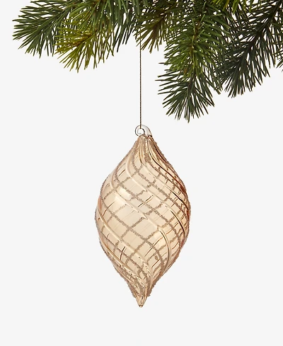 Holiday Lane Berry Tones Glass Drop Twist Ornament, Macy's Exclusive