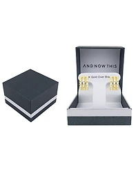 And Now This Triple Row Baguette Hoop Earrings