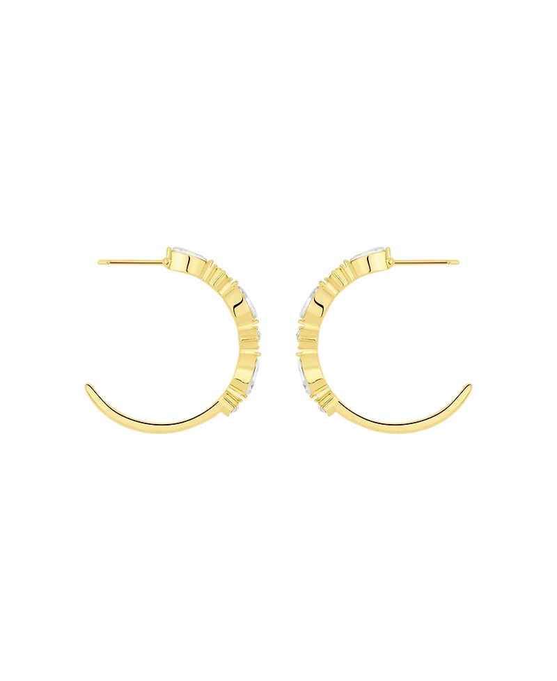 And Now This Crystal C Hoop Earrings