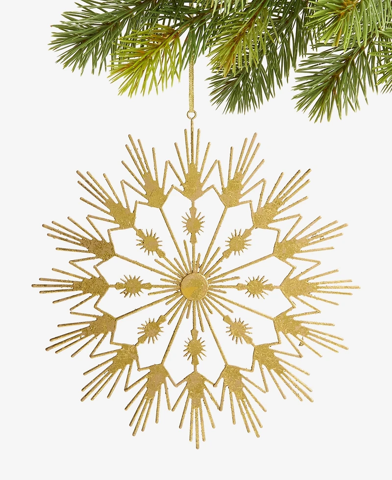 Holiday Lane Enchanted Forest Gold Starburst Ornament, Macy's Exclusive