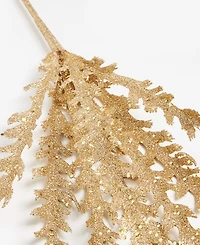 Holiday Lane Enchanted Forest Gold-Tone Leaves Pick Ornament, Macy's Exclusive