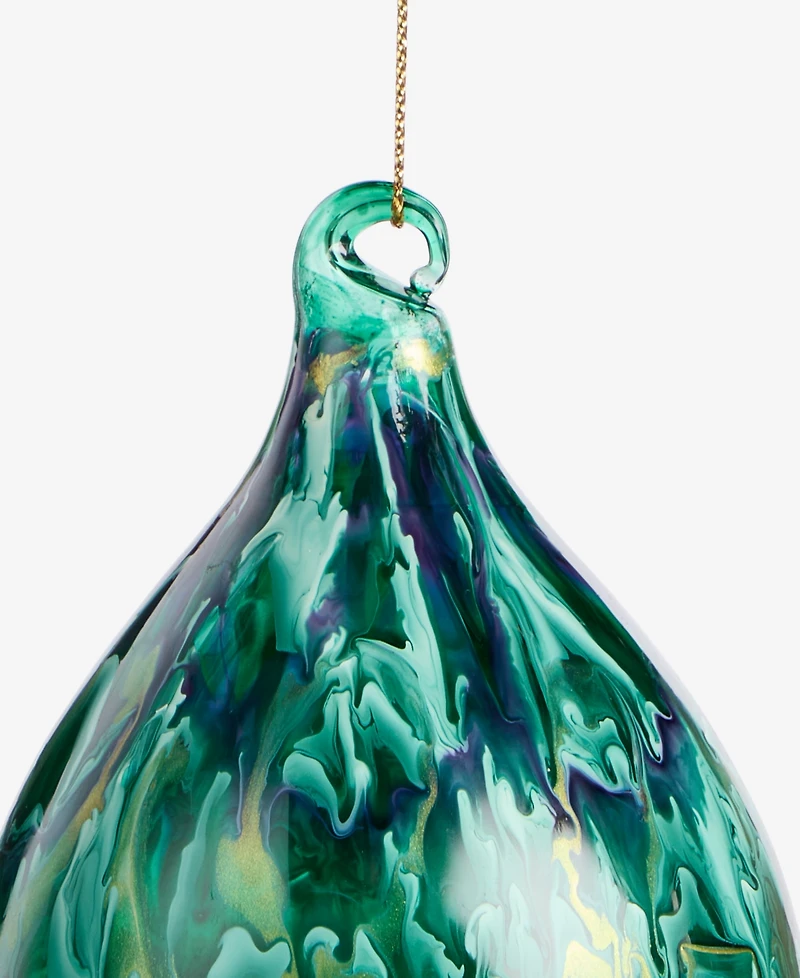 Holiday Lane Enchanted Forest Marble-Look Finial Ornament, Macy's Exclusive
