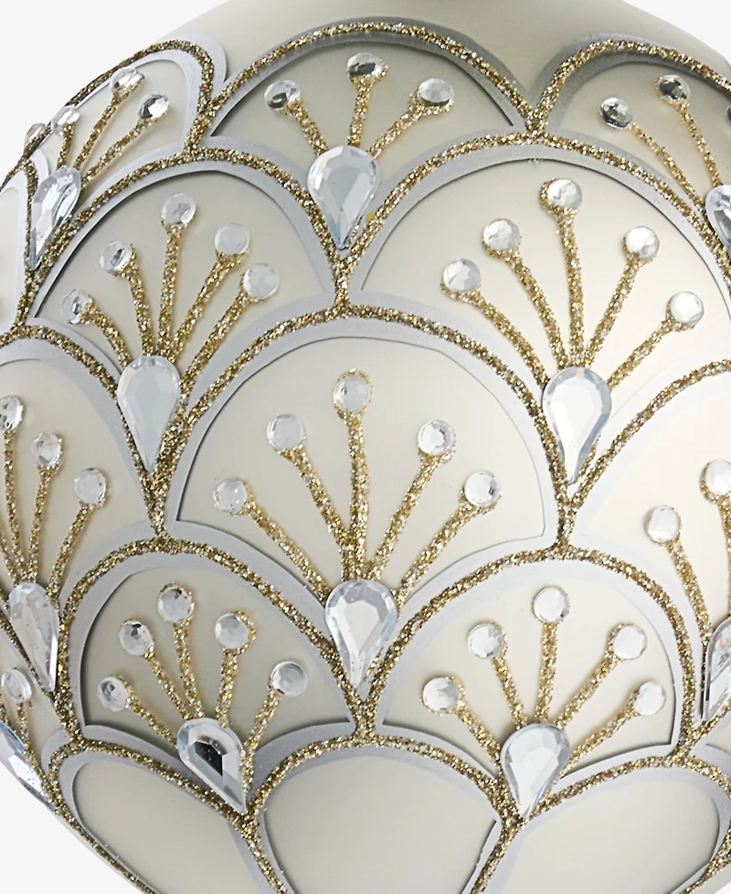 Holiday Lane Gilded Glamour Gold Pattern Ball Ornament, Macy's Exclusive