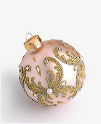 Holiday Lane Gilded Glamour Pink Gem Ball Ornament, Macy's Exclusive