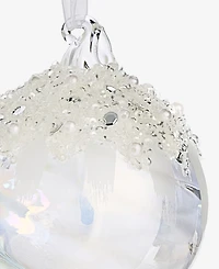 Holiday Lane Iced Delight Glass Ball Ornament, Macy's Exclusive