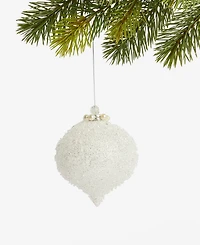 Holiday Lane Iced Delight Glass Onion Ornament, Macy's Exclusive