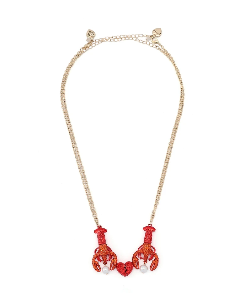 Betsey Johnson Mermaid Jewels Lobster Friendship Necklace Set