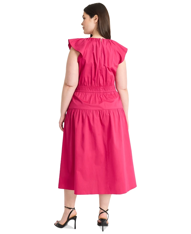 Maggy London Plus Cinched-Waist Midi Dress