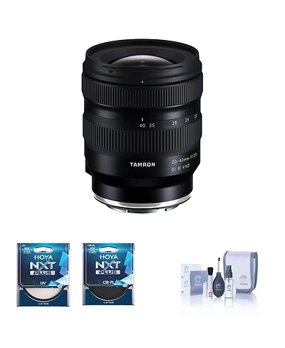 Tamron 20-40mm f/2.8 Di Iii Vxd Lens for Sony E Bundle with Hoya Nxt Plus 67mm Multi-Coated Circular Polarizer Lens and Uv Filters, Cleaning Kit