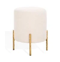 Jessa Round Boucle Ottoman