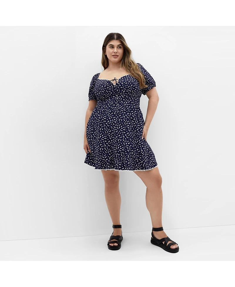 City Chic Plus Sky Kiss Dress