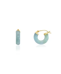 The Lovery Jade Hoop Earrings millimeters