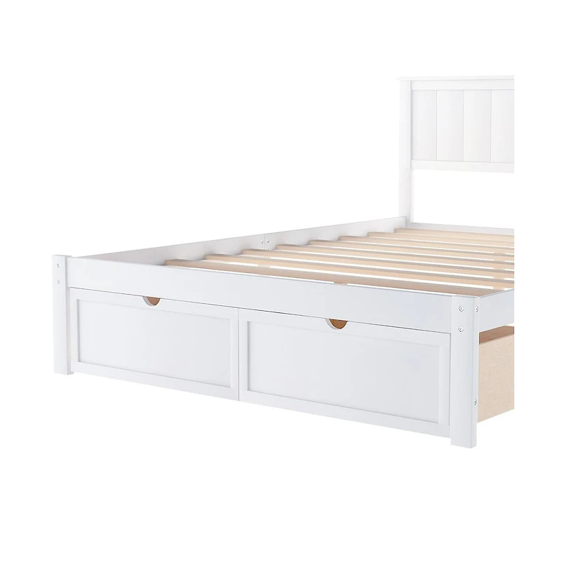 Platform Bed in Solid and Engineered Wood for Modern or Classic Bedrooms