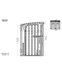 Suncast BMS2500 53 x 31.5 x 45.5" Horizontal Resin Outdoor Storage Shed w/ Floor