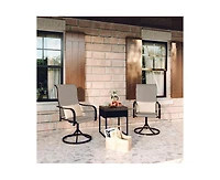 Casainc Pvc-coated polyester Fabric Iron Frame Swivel Dining Chair (Set of 2)