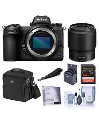 Nikon Z 6II Mirrorless Digital Camera with Nikkor Z 50mm f/1.8 S Lens, Bundle with 64GB Uhs-i Memory Card, Shoulder Bag, 62mm Filter Kit, Screen Prote
