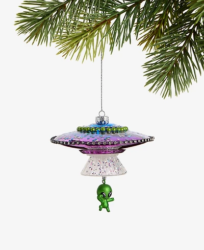 Holiday Lane Eclectic Charm Glass Ufo Ornament. Macy's Exclusive