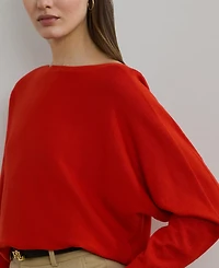 Lauren Ralph Lauren Women's Cotton-Blend Dolman-Sleeve Sweater