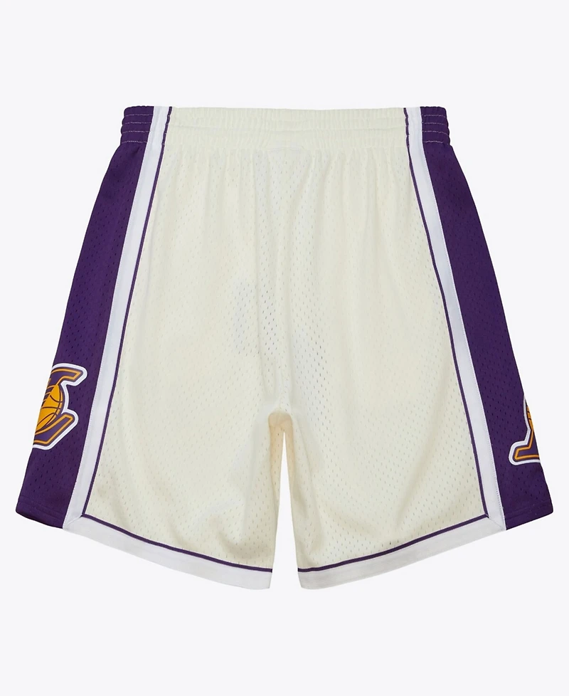 Mitchell & Ness Men's Cream Los Angeles Lakers 2009/10 Hardwood Classics Team Color Swingman Shorts
