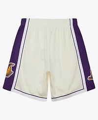Mitchell & Ness Men's Cream Los Angeles Lakers 2009/10 Hardwood Classics Team Color Swingman Shorts