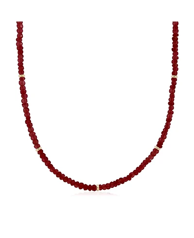 The Lovery Garnet Bead Necklace 14K Gold