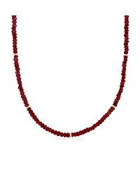 The Lovery Garnet Bead Necklace 14K Gold