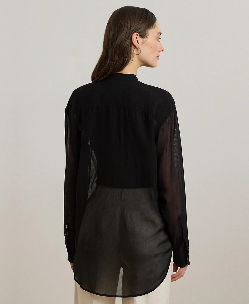 Lauren Ralph Women's Shadow-Stripe Dobby Shirt