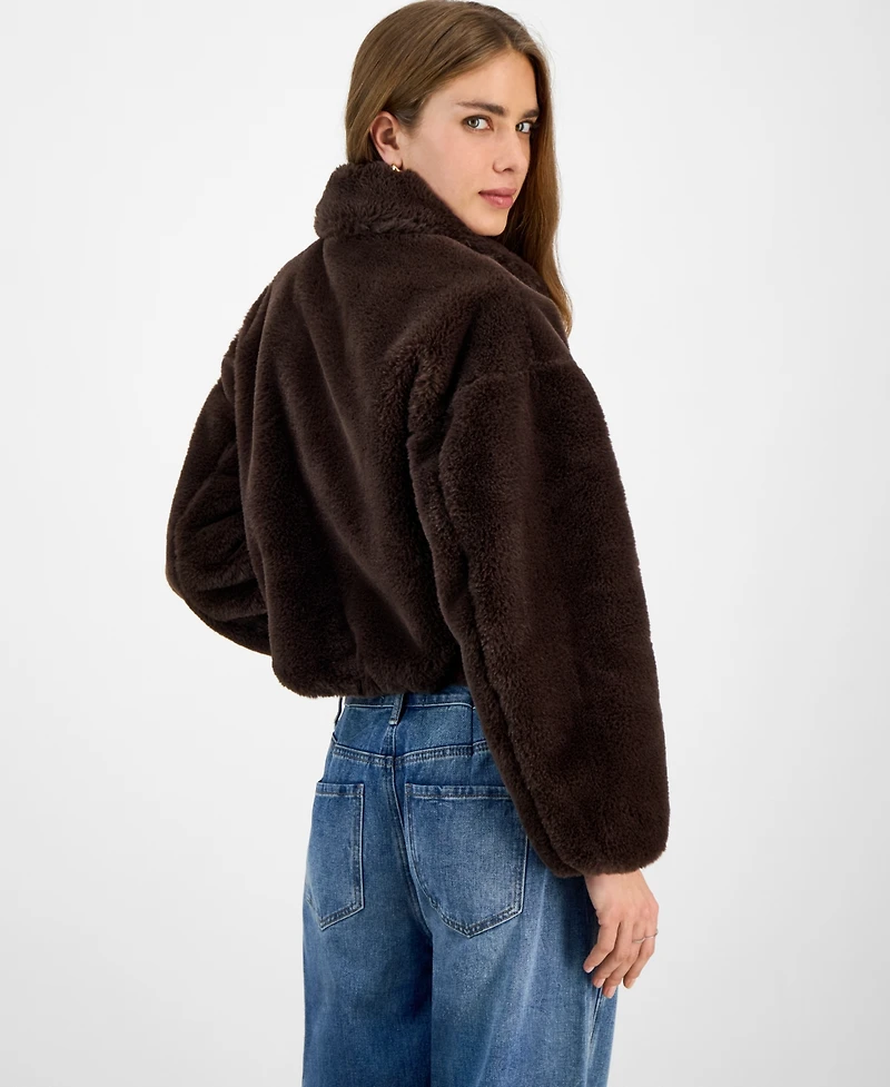 Jou Juniors' Faux-Fur Bomber Jacket