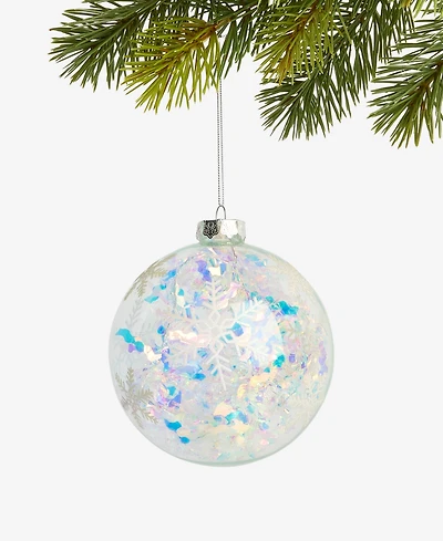 Holiday Lane Merry Magic Snowflake Ball Ornament, Macy's Exclusive