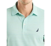 Men's Classic-Fit Stripe Moisture Wicking Performance Golf Polo Shirt
