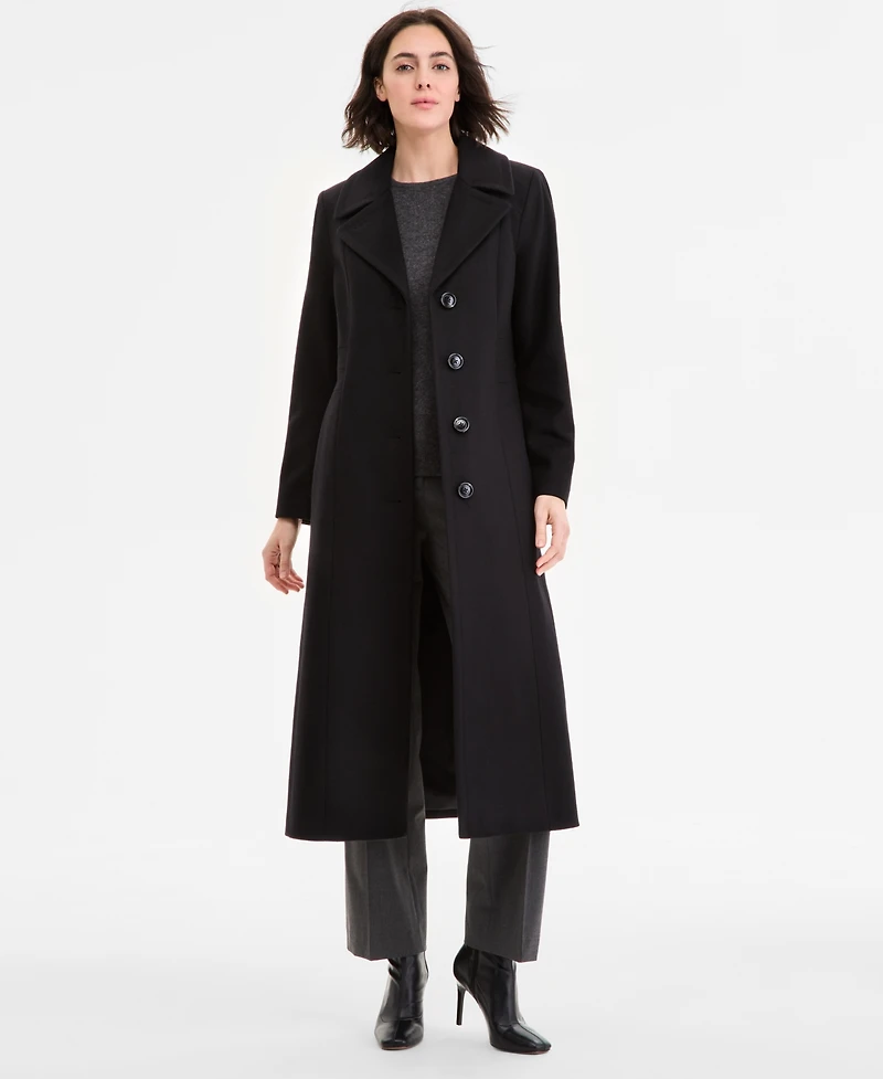 Anne Klein Women's Single-Breasted Maxi Coat