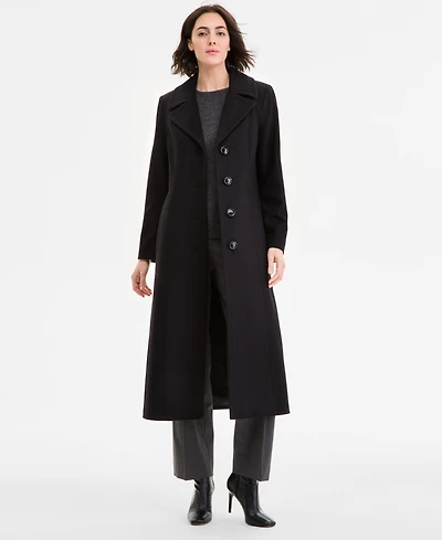 Anne Klein Women's Single-Breasted Maxi Coat