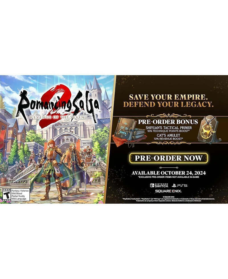 Romancing SaGa 2: Revenge Of The Seven for Playstation 5