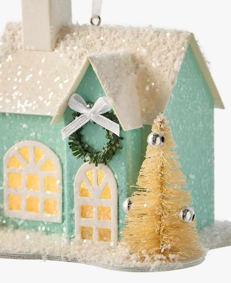 Holiday Lane Pastel Shine Light-Up House Ornament, Macy's Exclusive