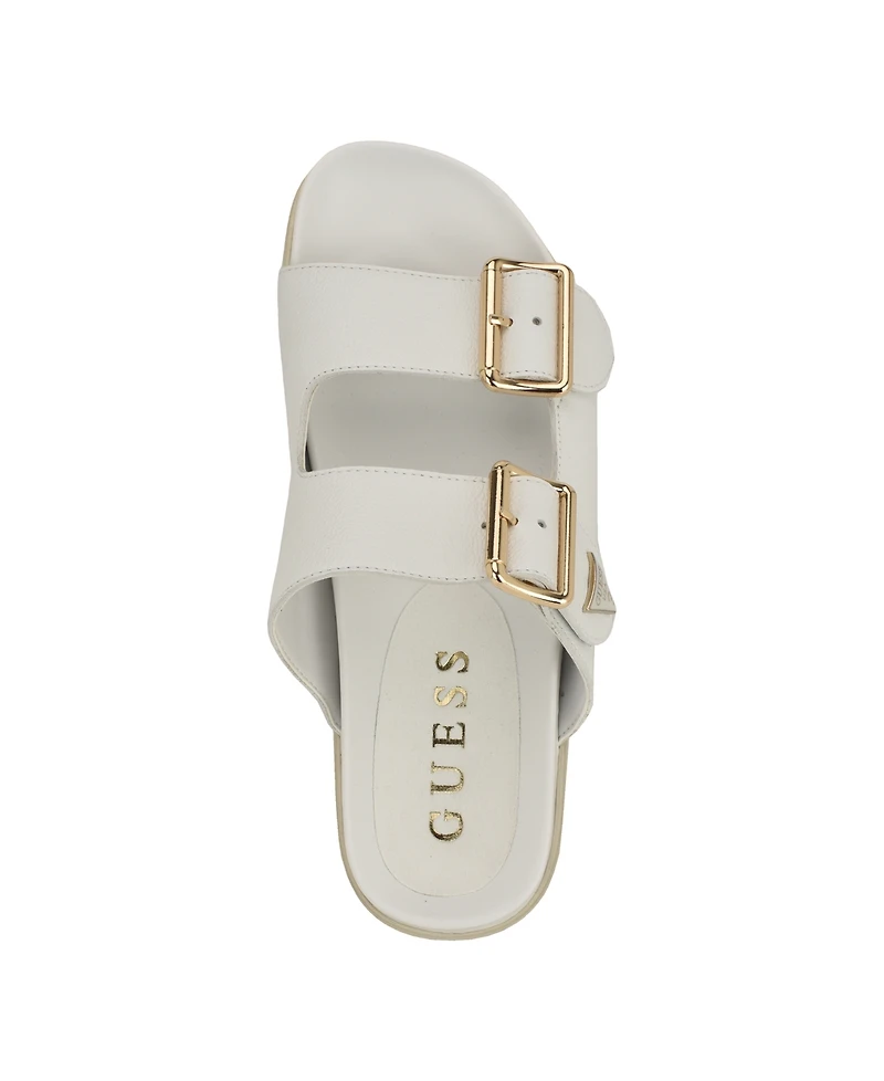 Guess Women's Fasten Double-Buckle Footbed Sandals