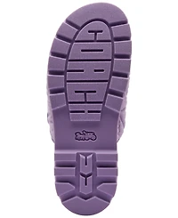 Coach Women's Sculpted C Quilted Washed Denim Double Band Sandals