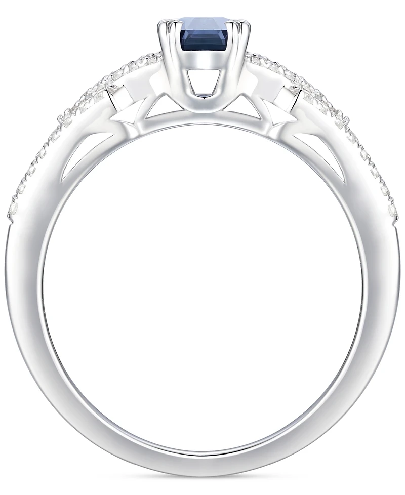Emerald (5/8 ct. t.w.) & Diamond (1/4 Ring 14k Gold (Also Ruby Sapphire)