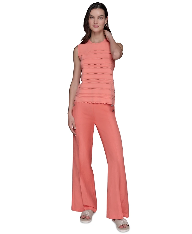 Karl Lagerfeld Paris Women's Scalloped-Trim Sweater