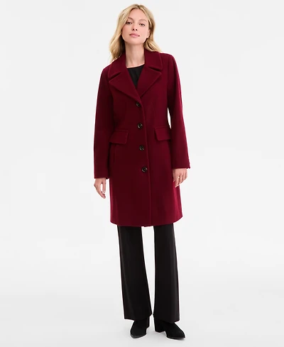 Anne Klein Women's Single-Breasted Walker Coat, Exclusively at Macy's