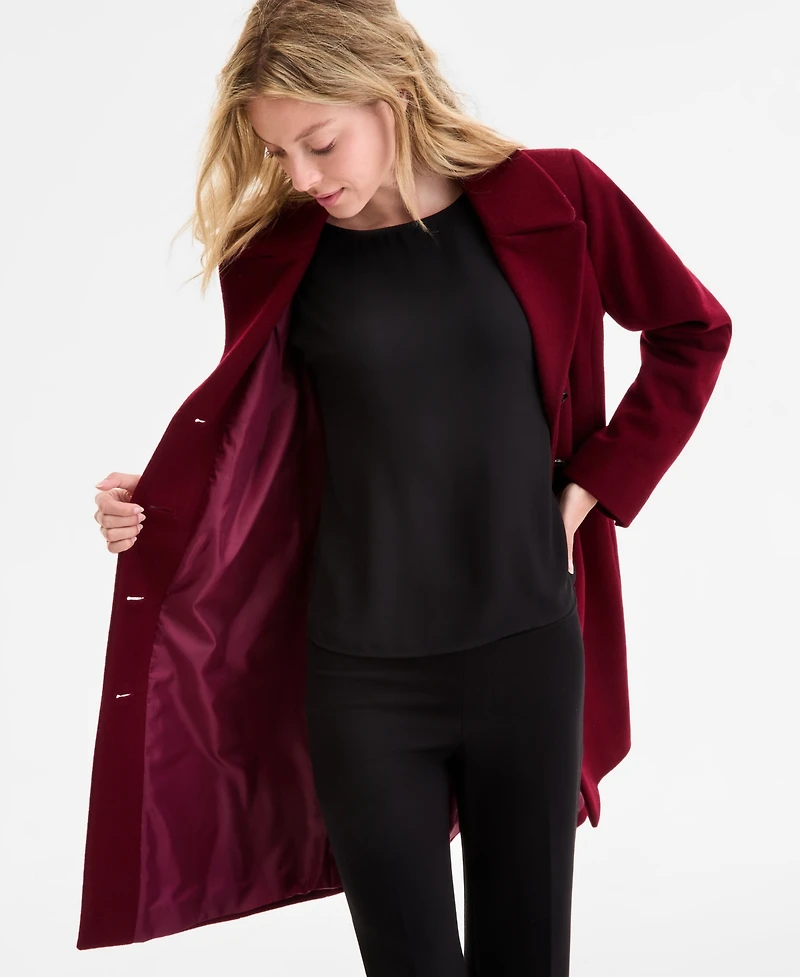 Anne Klein Women's Single-Breasted Walker Coat, Exclusively at Macy's